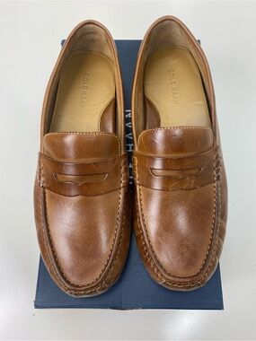 Cole Haan Tan Leather Penny Loafers